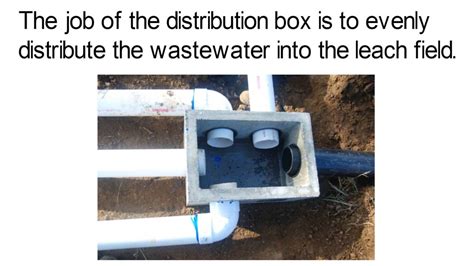 do i need an elbow for my septic distribution box|septic system d box requirements.